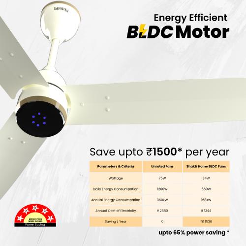 EcoVia BLDC Fan With Remote | 5 Year Warranty 1200mm